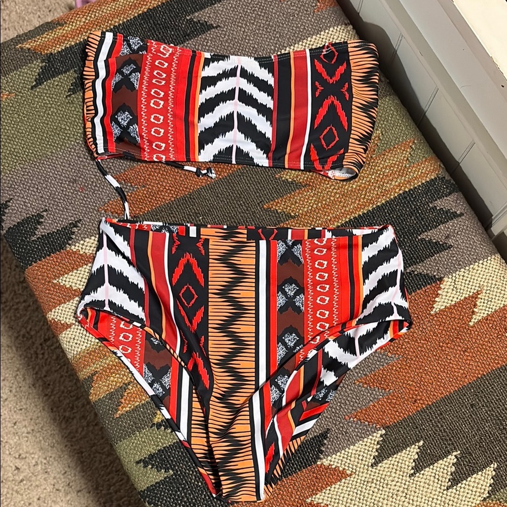 NWOT Tribal Print Bikini Set